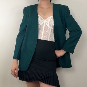 Vintage Jones New York Green and Black Blazer